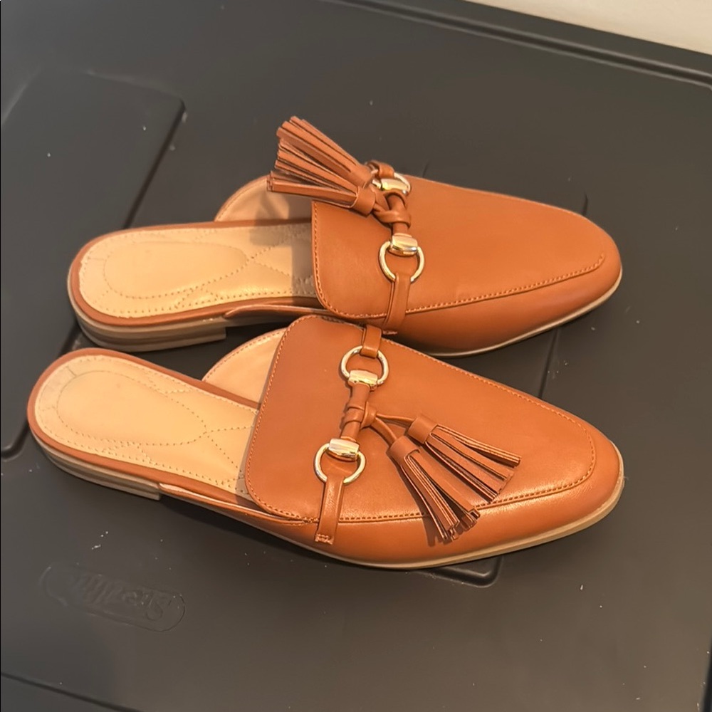 Elegant Tan Tassel Loafers